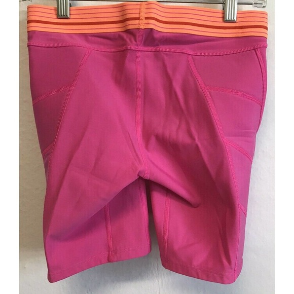 Under Armour Small Light Padded Compression Biker Run Shorts Pink - Picture 2 of 3